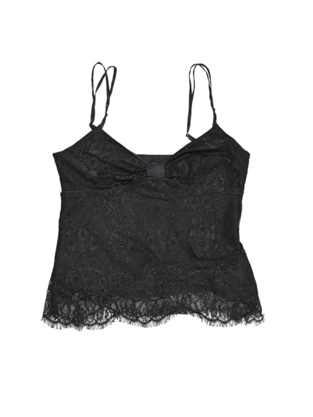 Rachelle Vintage Y2K Lace Cami Top in Black